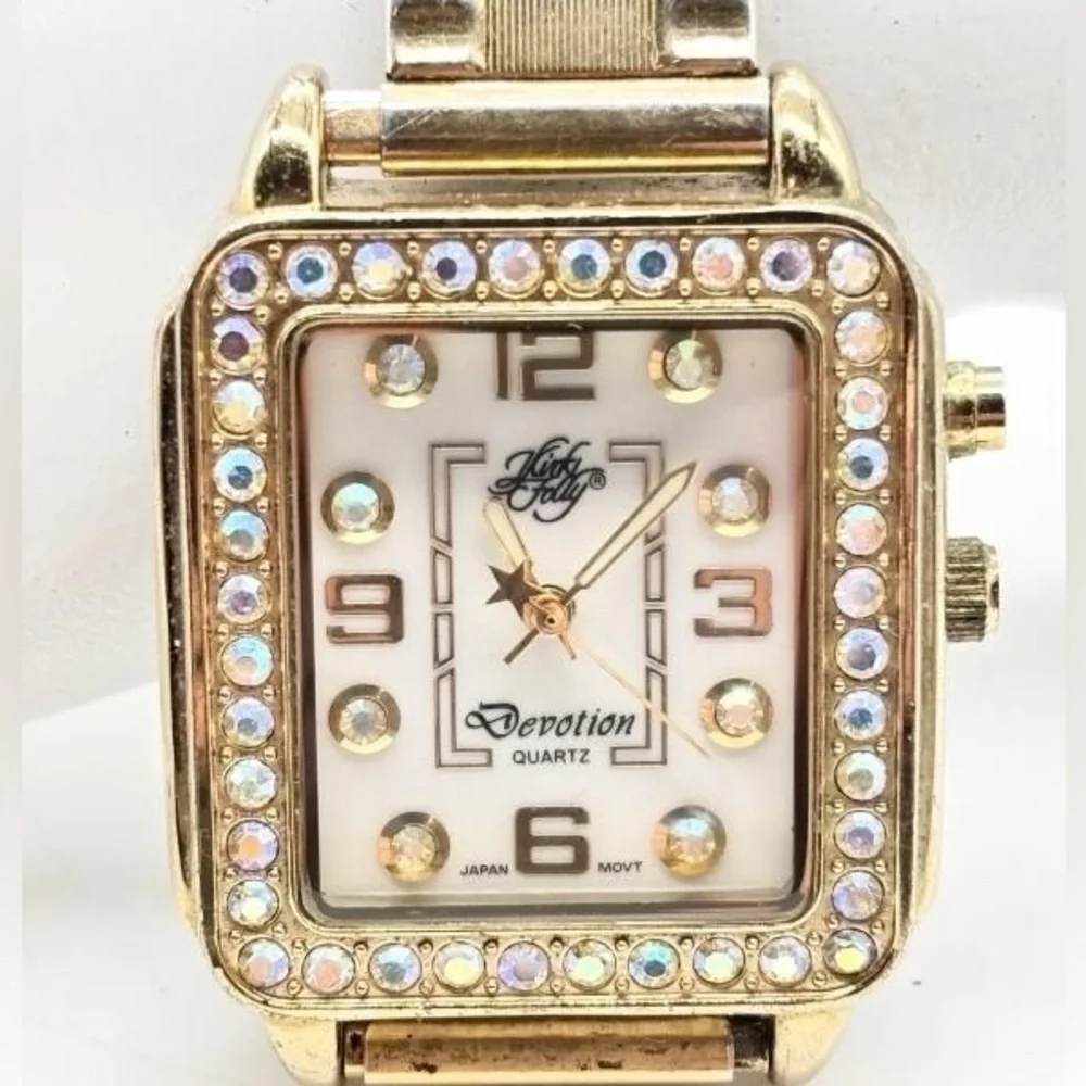 Kirks Folly Gold Watch with Multicolor Accents